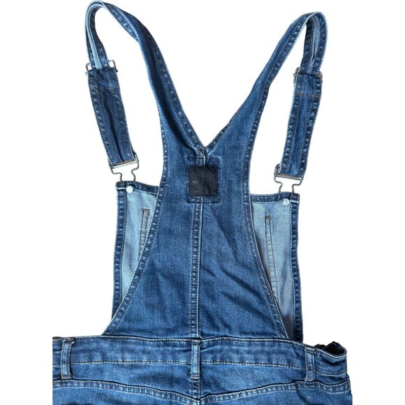 Cheap Monday Dungaree Carbon Blue Distressed Zippered Denim Jean Overalls SMALL - Picture 6 of 7